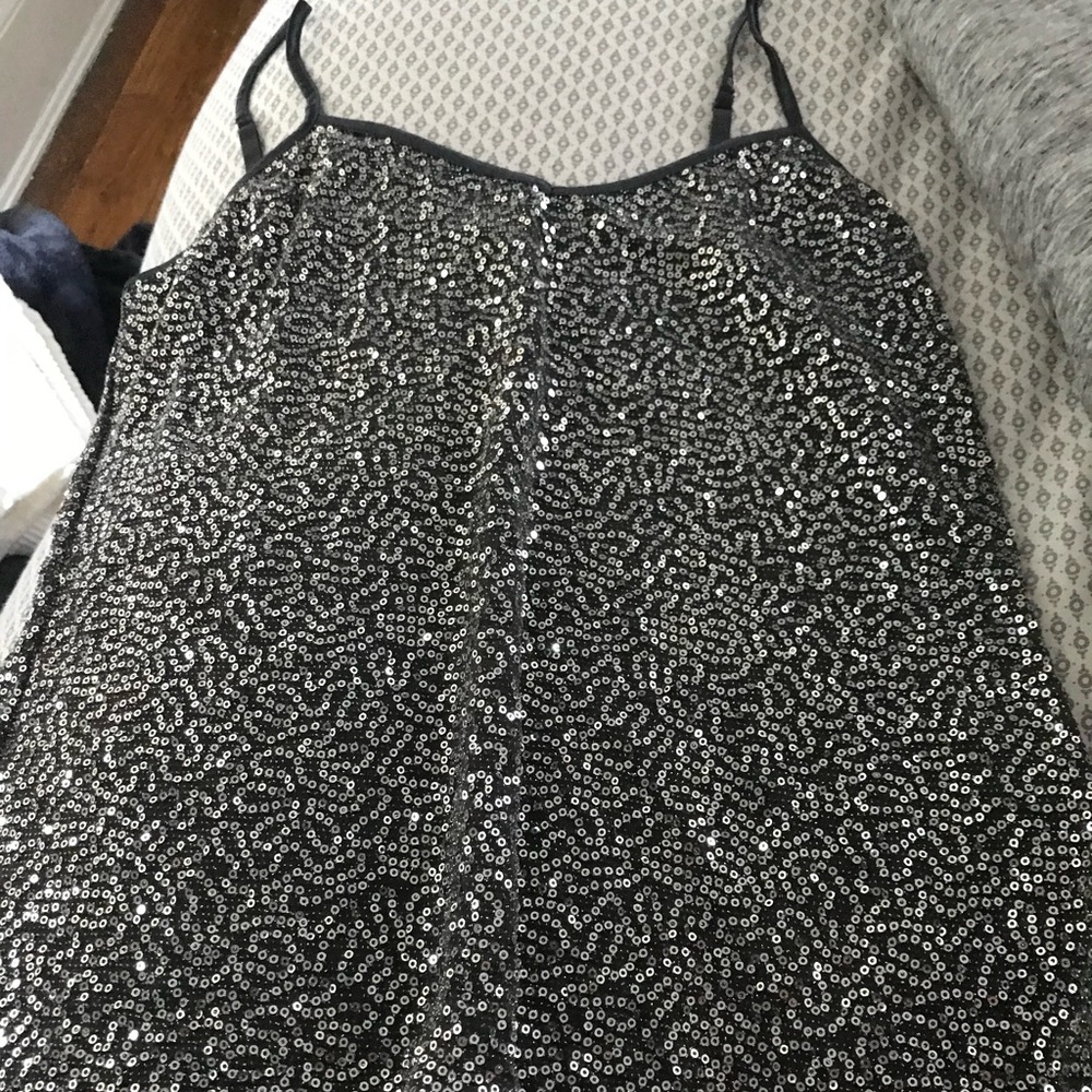 Express sequin tank top